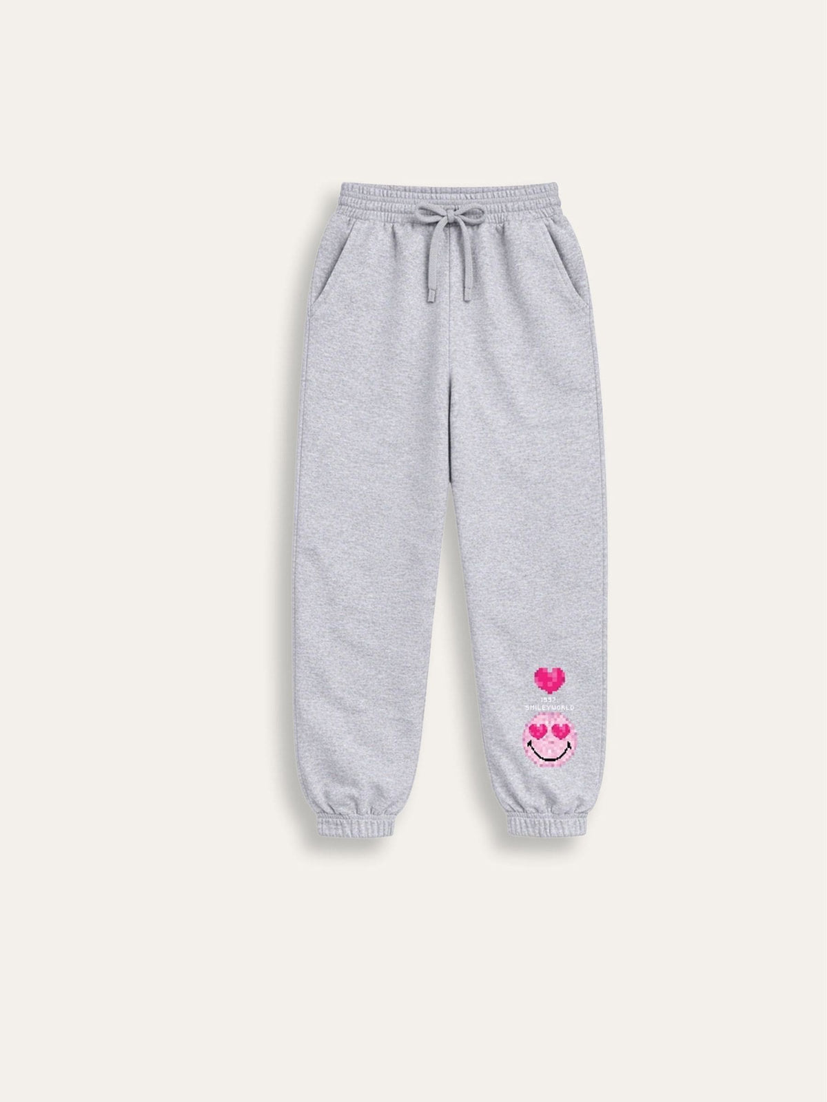 Brand Threads Grey Joggers with Iconic Face Print - image 4