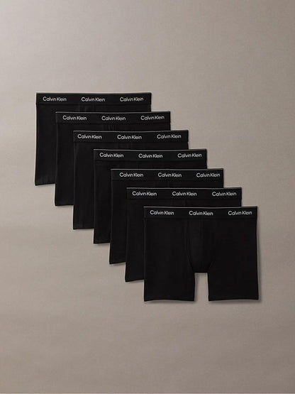 Dsiney Kidz - Calvin Klein Black Boxer Briefs - Icon Cotton Stretch 7 Pack image 1