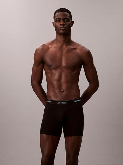 Dsiney Kidz - Calvin Klein Black Boxer Briefs - Icon Cotton Stretch 7 Pack image 5