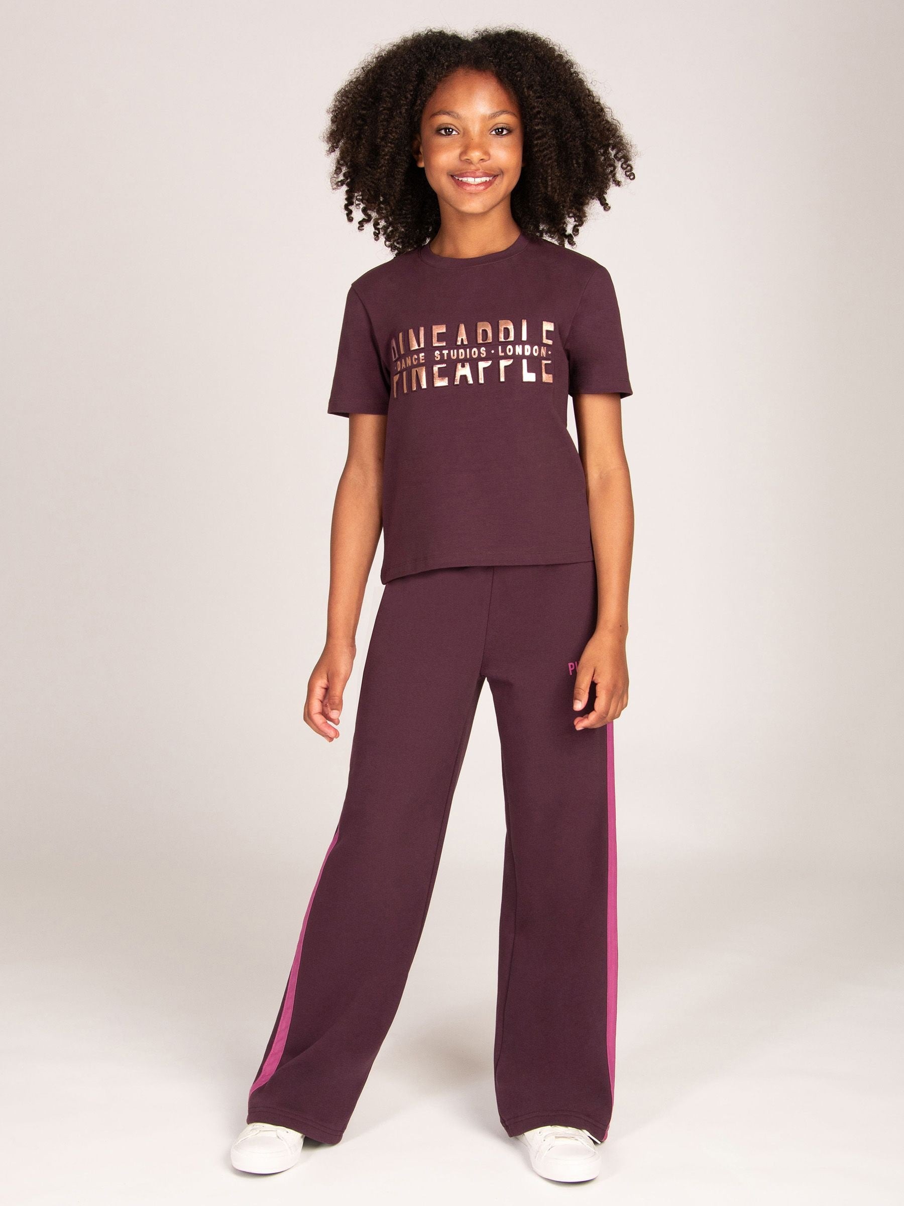Dsiney Kidz - Pineapple Brown Logo Girls Dance Crop T-Shirt image 2