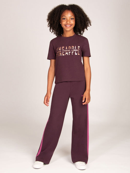 Dsiney Kidz - Pineapple Brown Logo Girls Dance Crop T-Shirt image 2