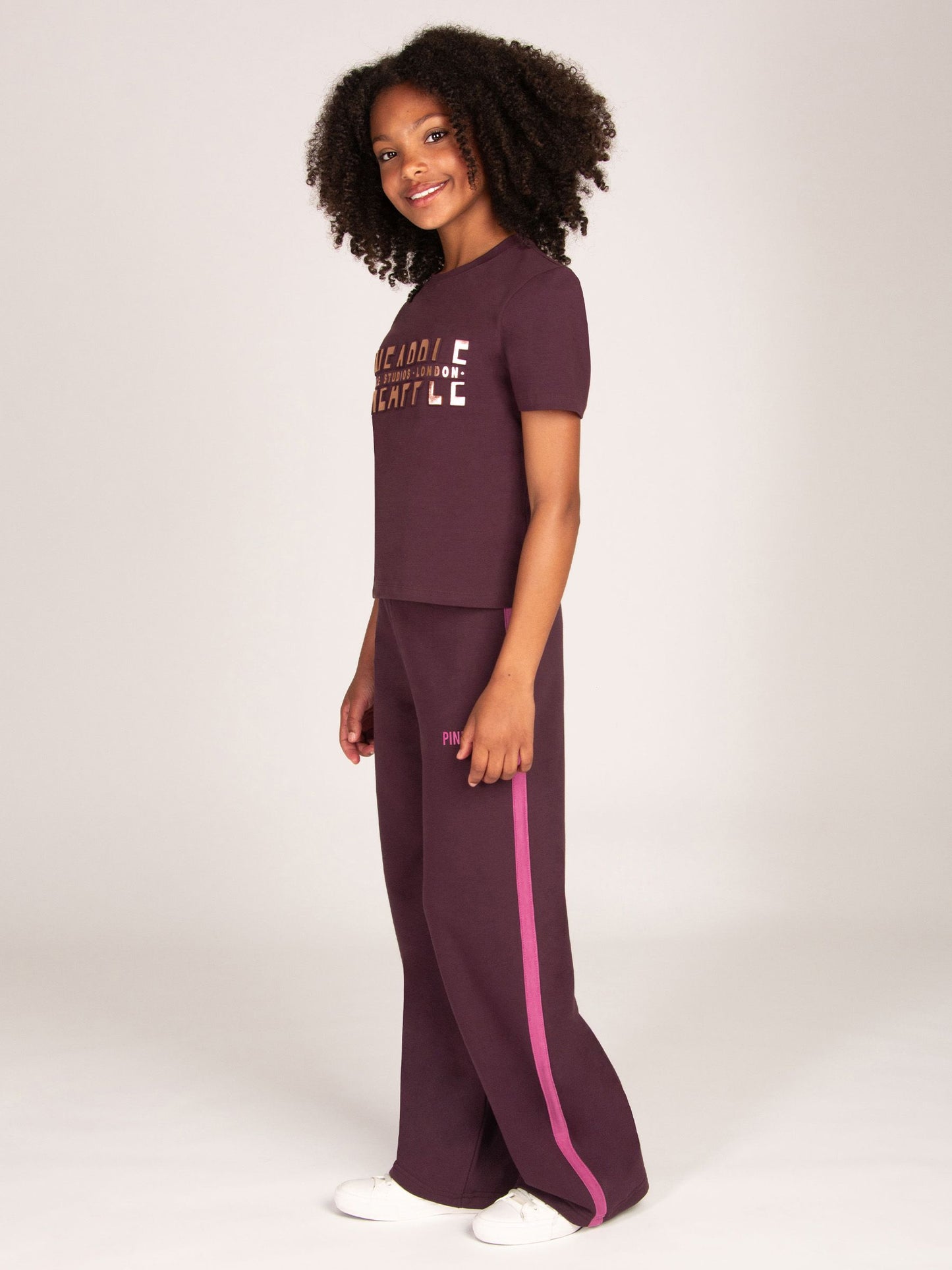 Dsiney Kidz - Pineapple Brown Logo Girls Dance Crop T-Shirt image 3