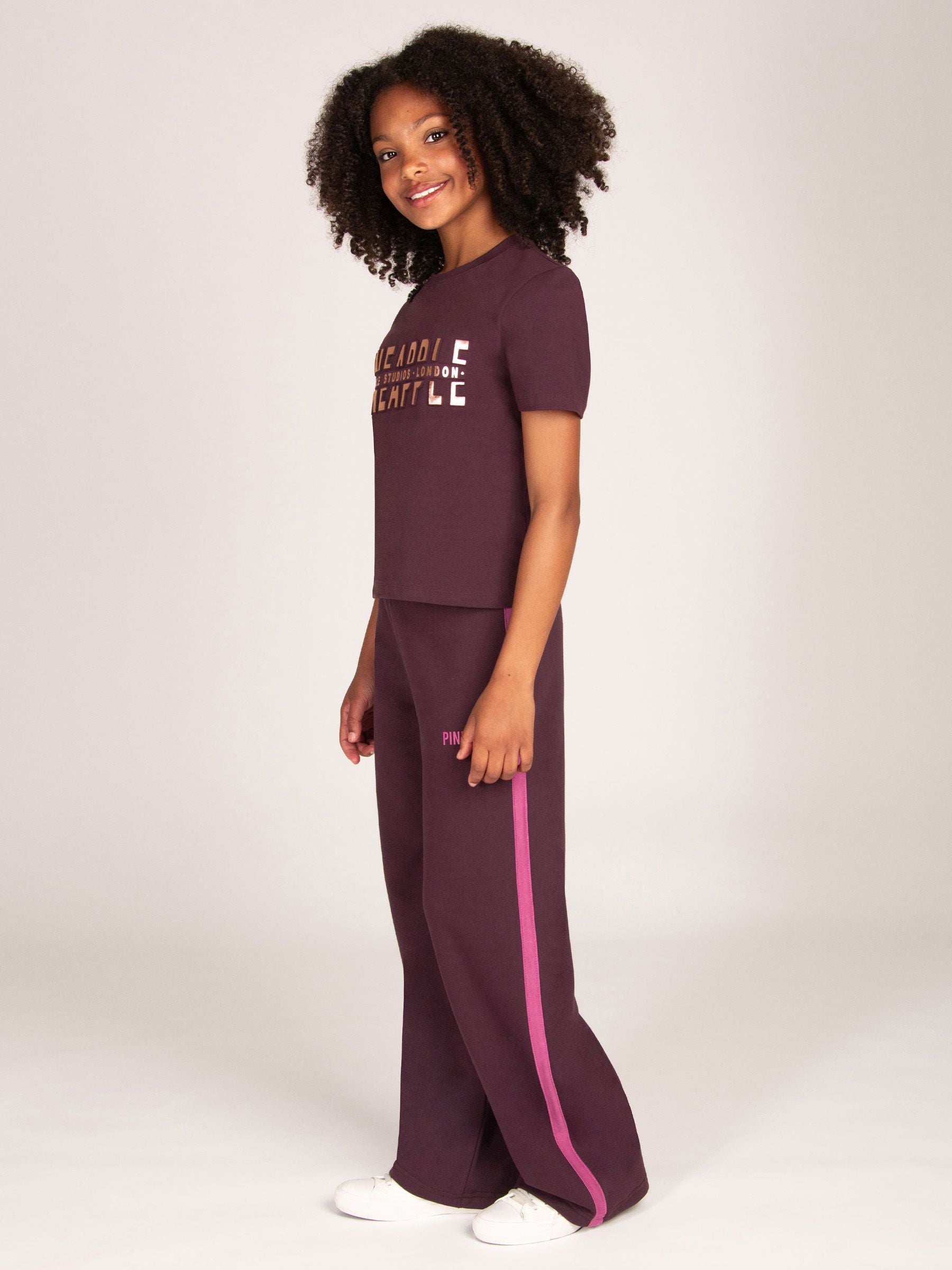 Dsiney Kidz - Pineapple Brown Logo Girls Dance Crop T-Shirt image 3