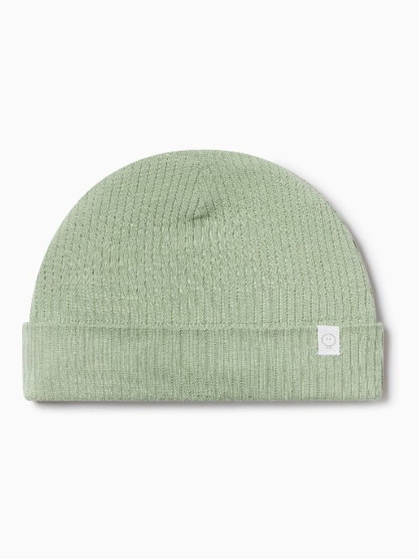 MORI Green Stretch Baby Hat image 1