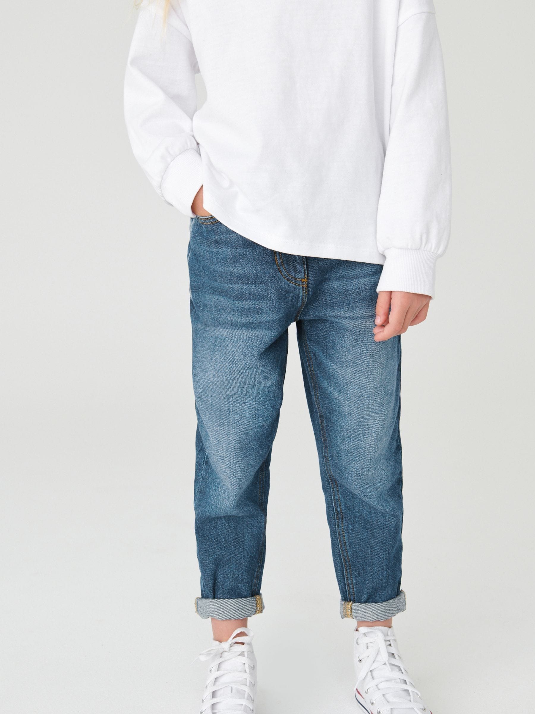 Dsiney Kidz - Mid Blue Denim Mom 100% Cotton Jeans (3-16yrs) image 1
