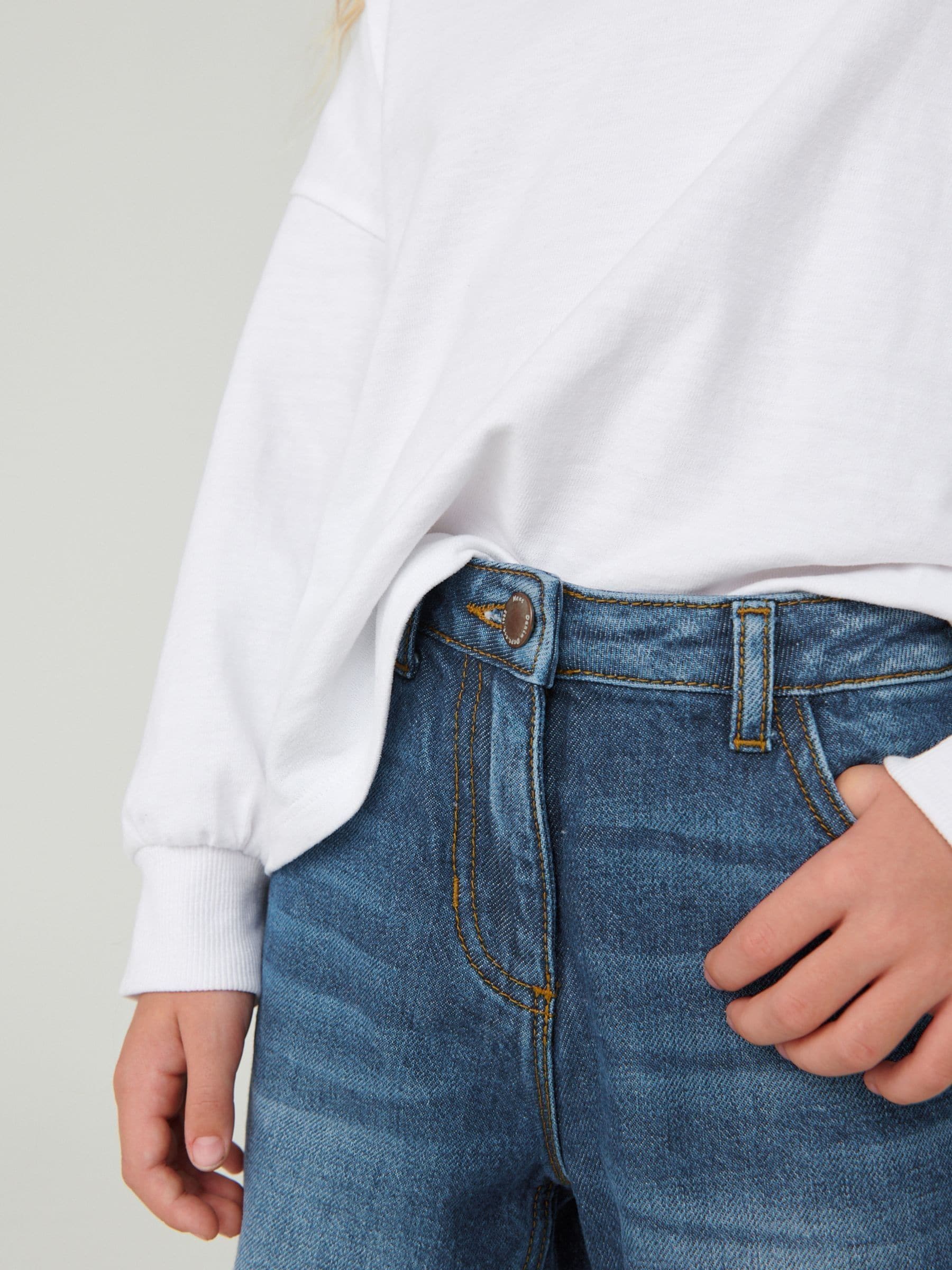 Dsiney Kidz - Mid Blue Denim Mom 100% Cotton Jeans (3-16yrs) image 4