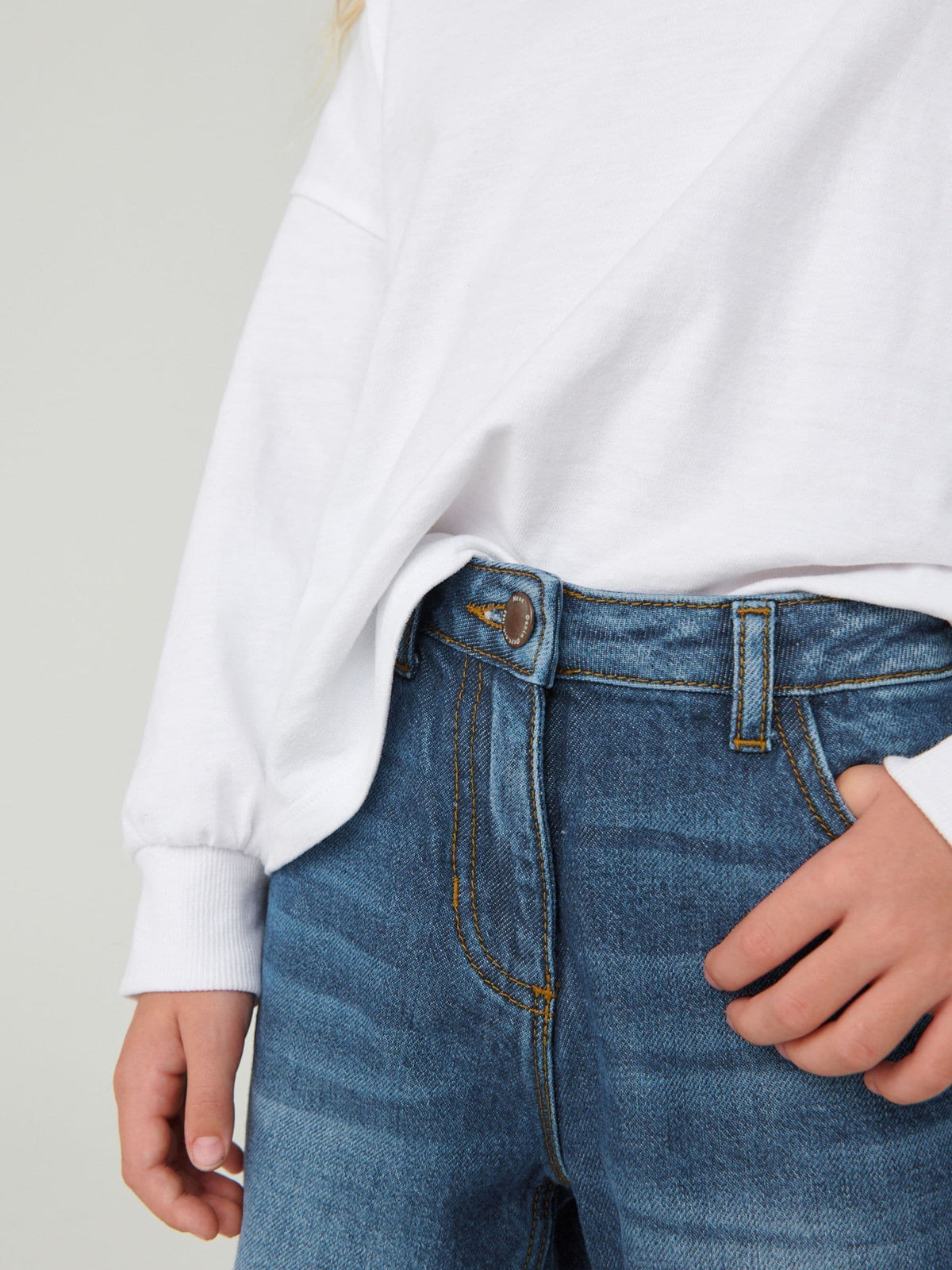 Dsiney Kidz - Mid Blue Denim Mom 100% Cotton Jeans (3-16yrs) image 4