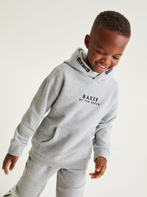 Baker by Ted Baker Grey Overhead Brown Hoodie image 1