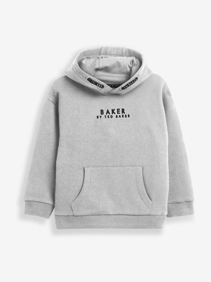 Baker by Ted Baker Grey Overhead Brown Hoodie image 3