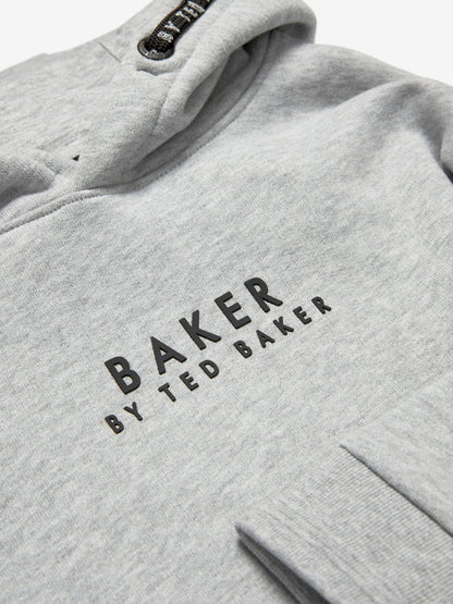 Baker by Ted Baker Grey Overhead Brown Hoodie image 5