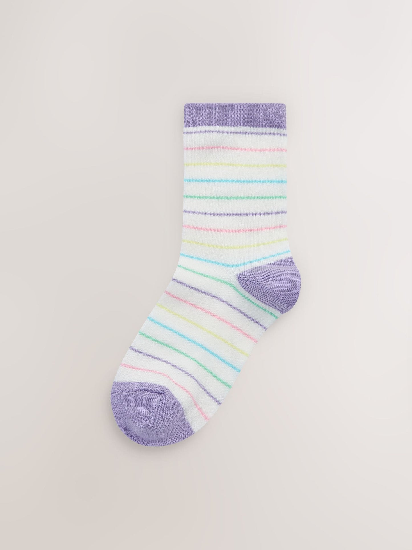 Colourful 7 Pack Cotton Rich Spot Stripe Ankle Socks image 2