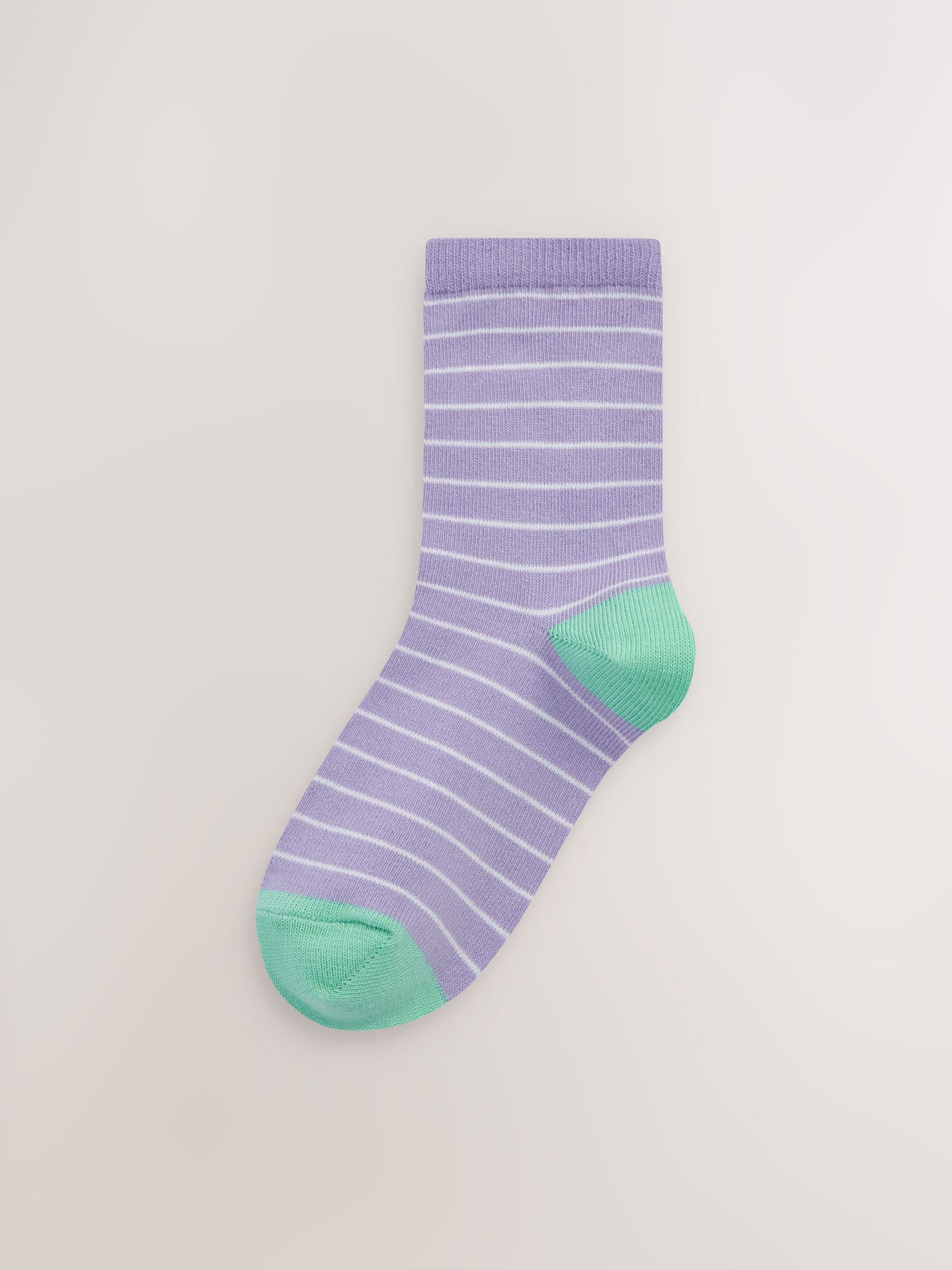 Colourful 7 Pack Cotton Rich Spot Stripe Ankle Socks image 5
