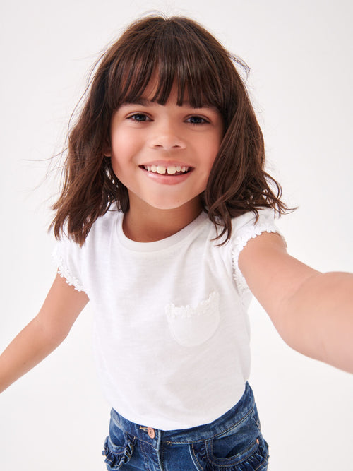 Dsiney Kidz - White Daisy Pocket T-Shirt (12mths-12yrs) image 1