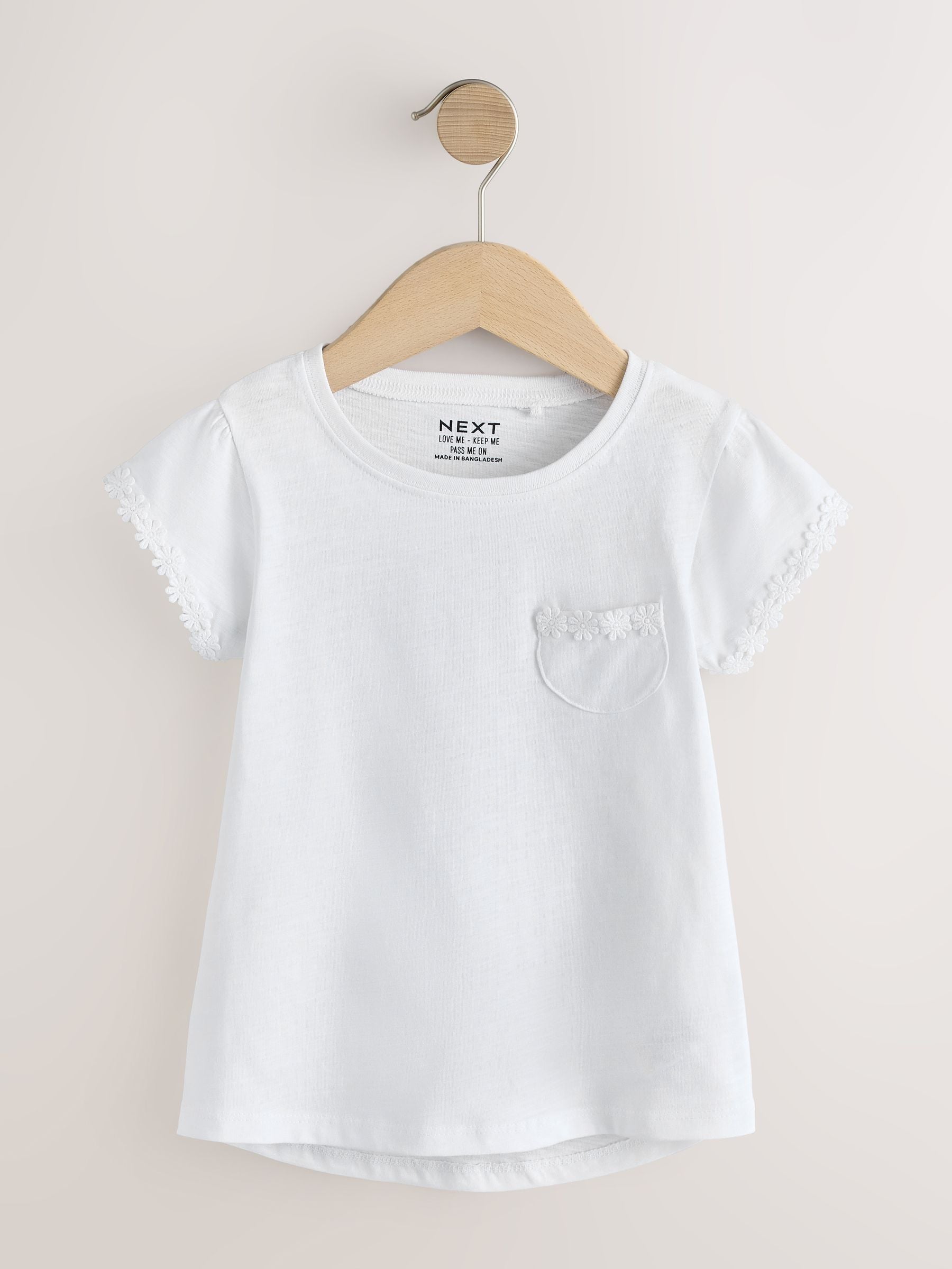 Dsiney Kidz - White Daisy Pocket T-Shirt (12mths-12yrs) image 4