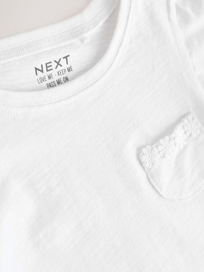 Dsiney Kidz - White Daisy Pocket T-Shirt (12mths-12yrs) image 6