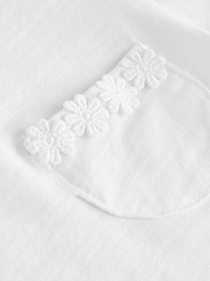Dsiney Kidz - White Daisy Pocket T-Shirt (12mths-12yrs) image 7