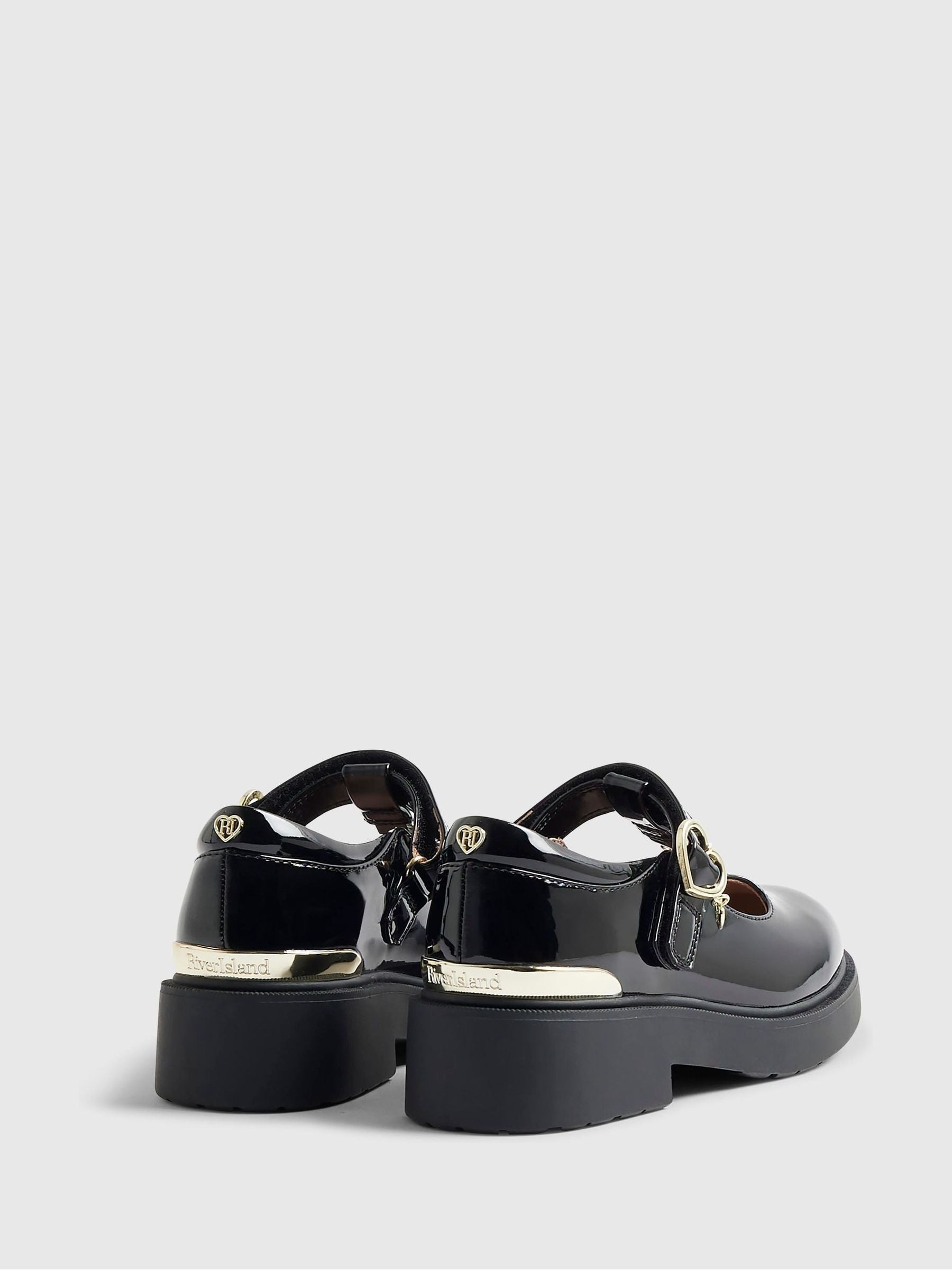 River Island Black Chunky Mary Jane School Shoes image 5
