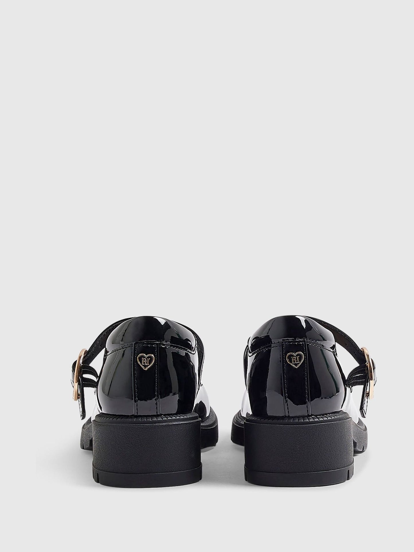 River Island Black Back To School Heeled Mary Jane Shoes image 3