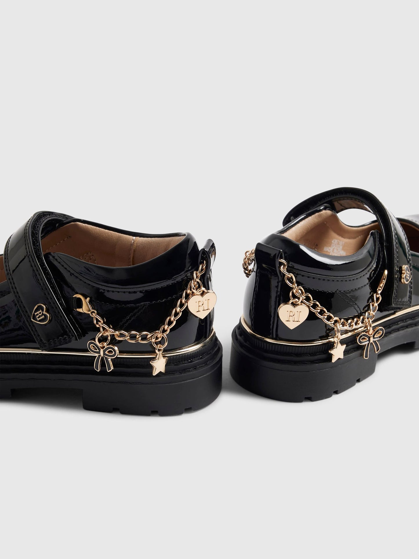 River Island Black Back To School Chain Bracelet Mary Jane Shoes image 5