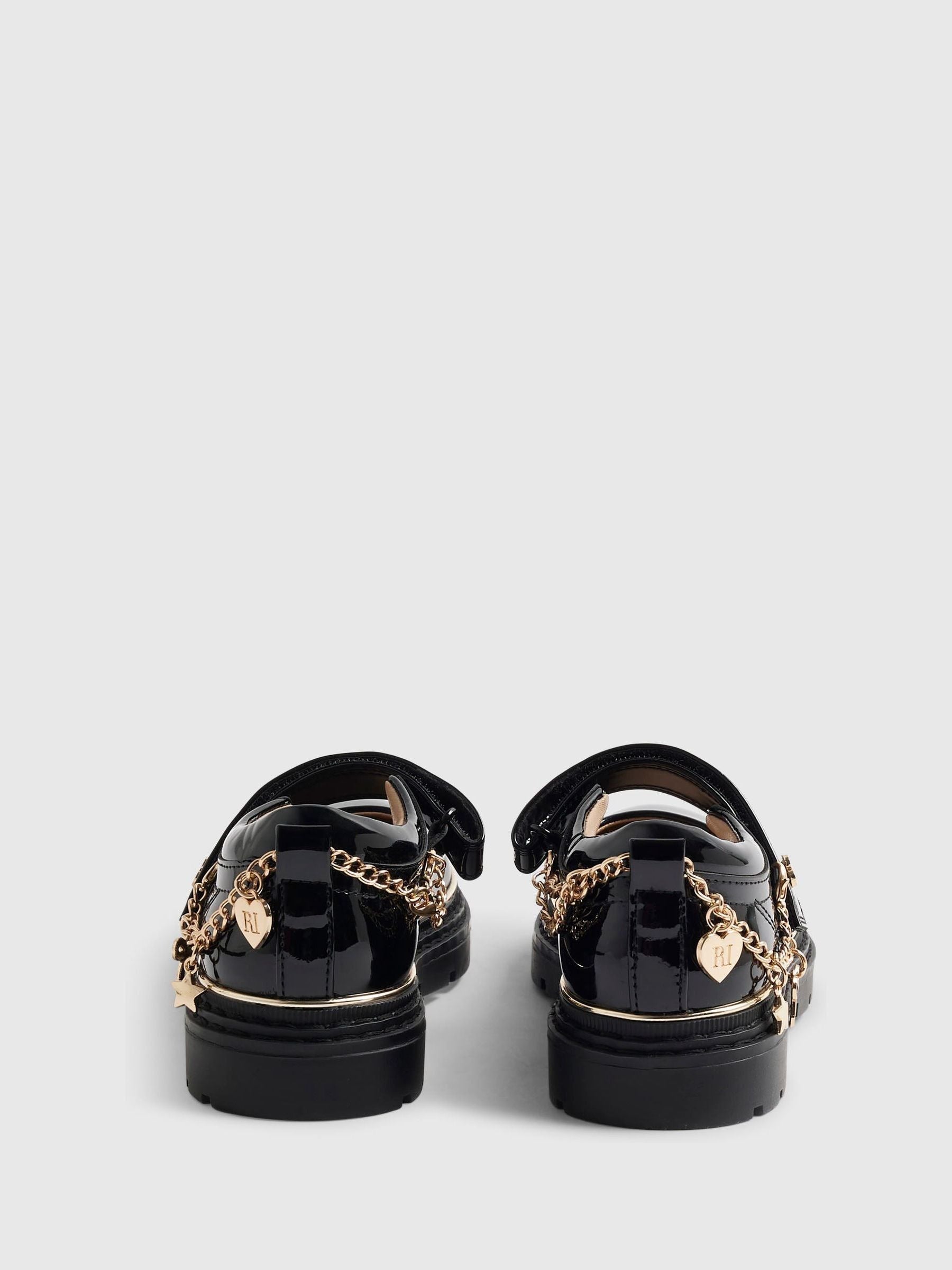 River Island Black Back To School Chain Bracelet Mary Jane Shoes image 6