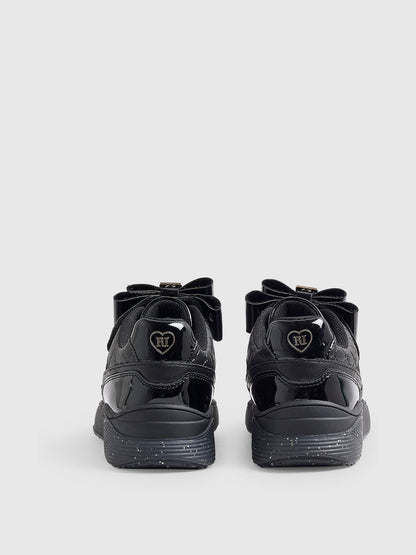 River Island Black Bow School Trainers image 2