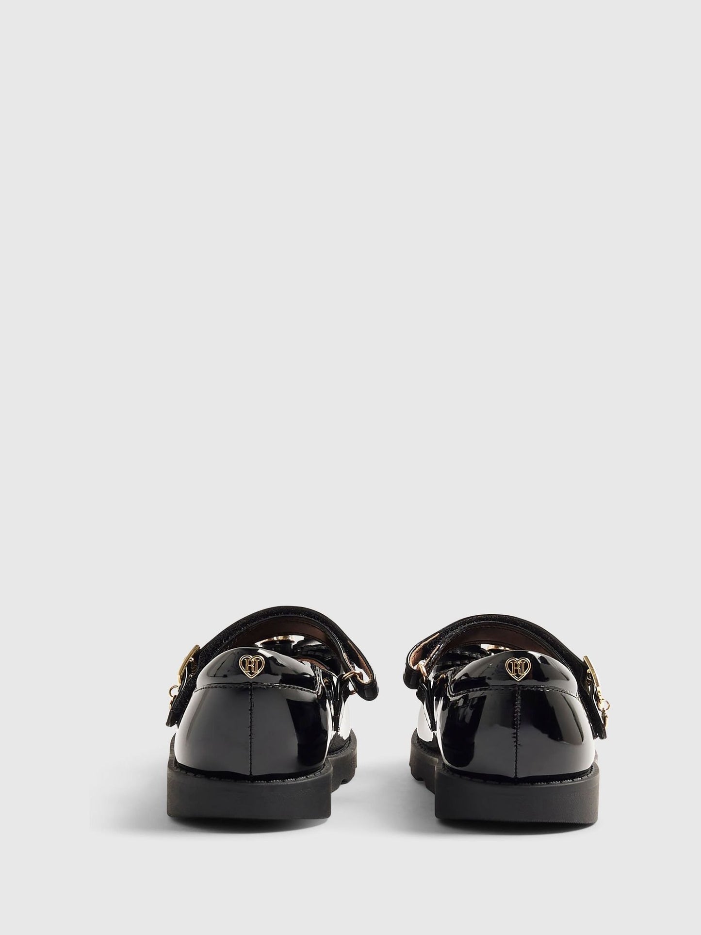 River Island Black Back To School Bow Mary Jane Shoes image 3