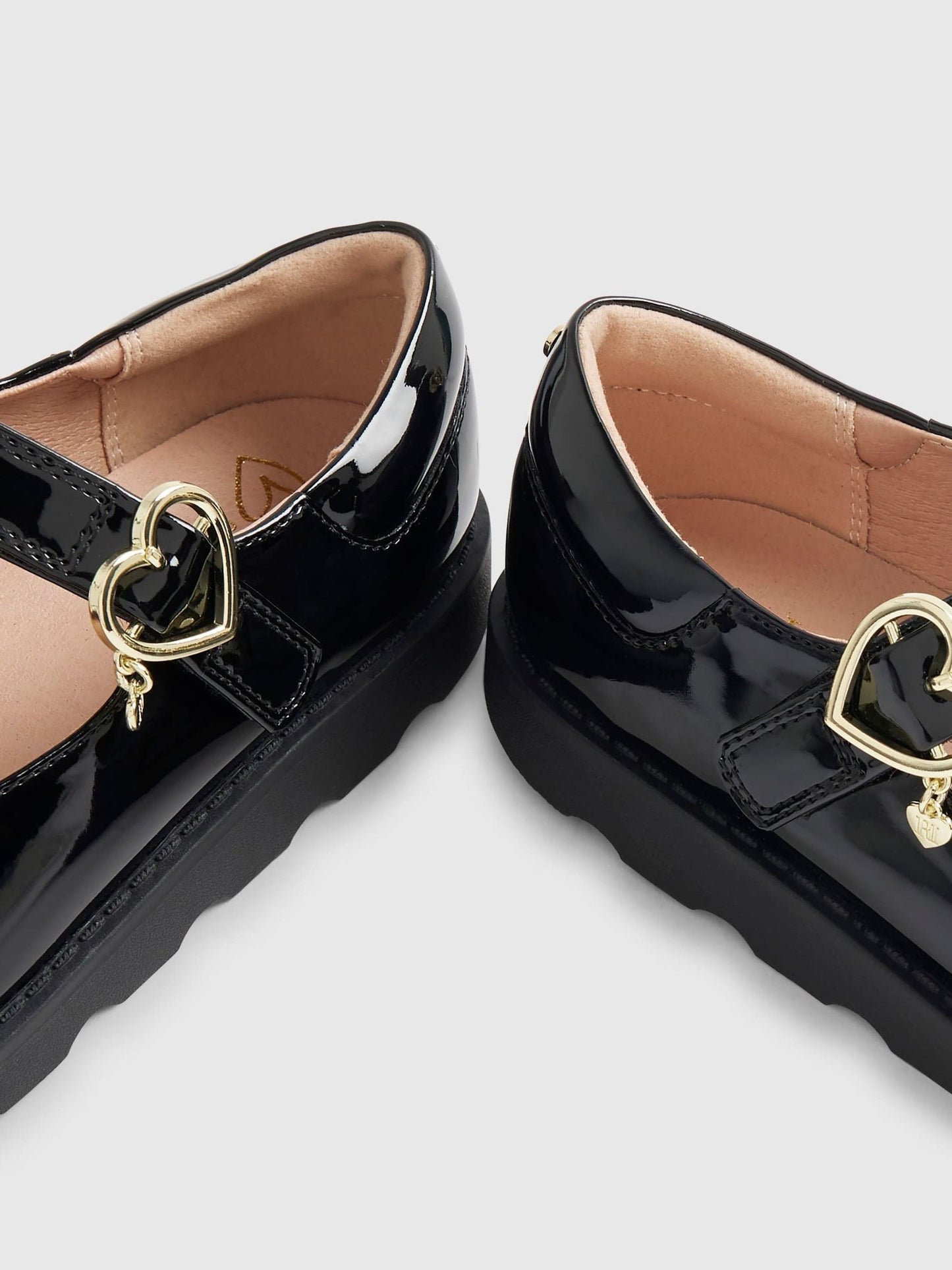 River Island Black Patent T-Bar Mary Jane School Shoes image 4