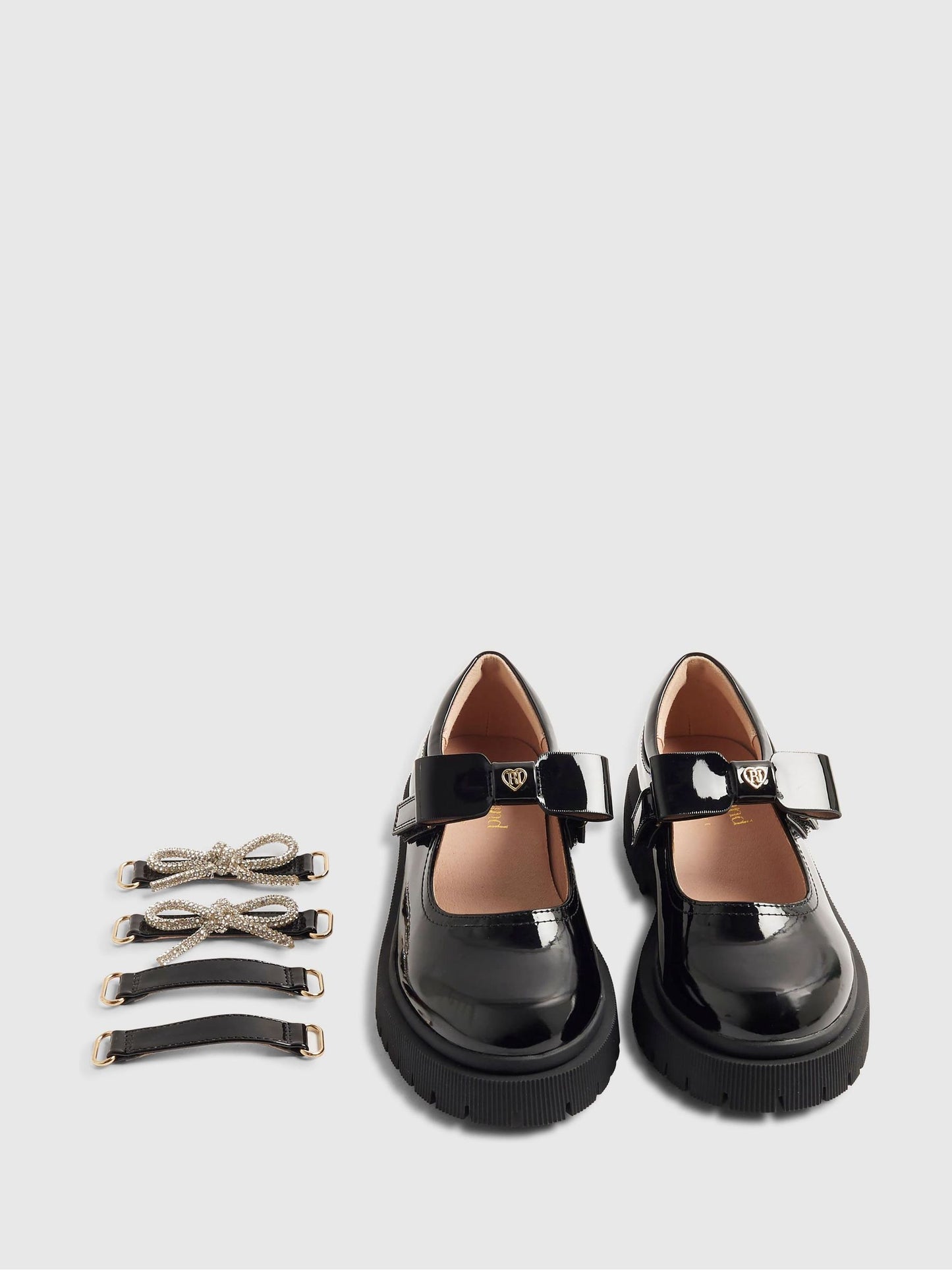 River Island Black Back To School Interchangeable Mary Jane Shoes image 2