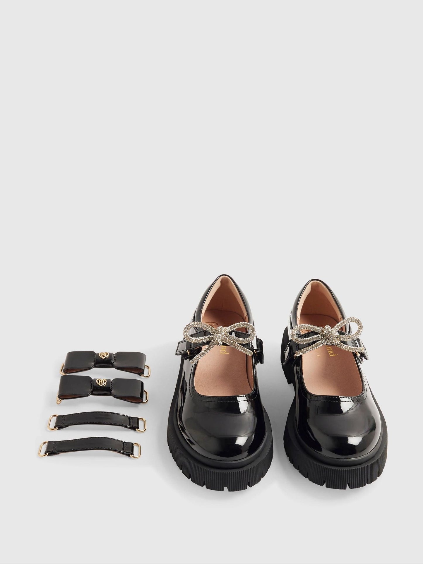River Island Black Back To School Interchangeable Mary Jane Shoes image 4