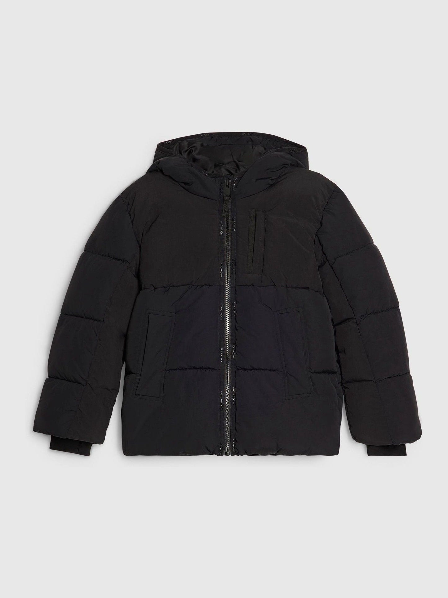 Dsiney Kidz - River Island Black Heavyweight School Puffer Jacket image 1