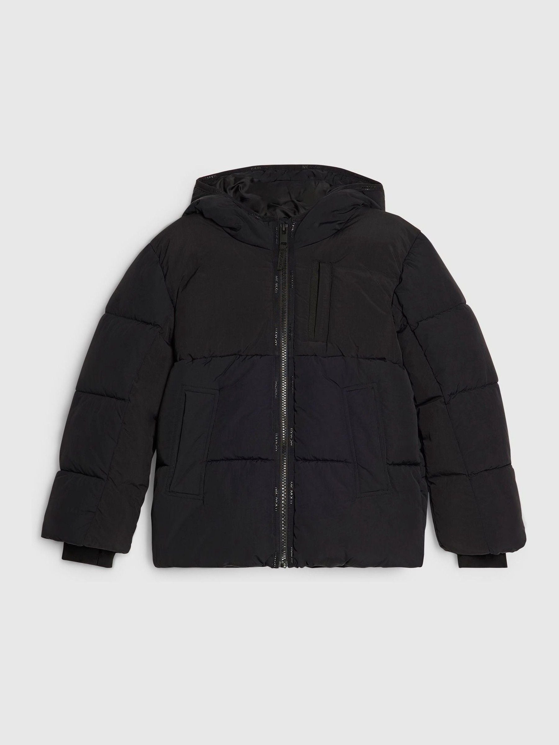 Dsiney Kidz - River Island Black Heavyweight School Puffer Jacket image 1