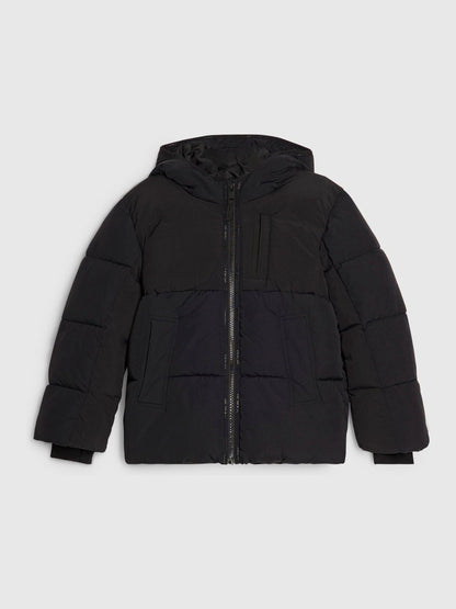 Dsiney Kidz - River Island Black Heavyweight School Puffer Jacket image 1