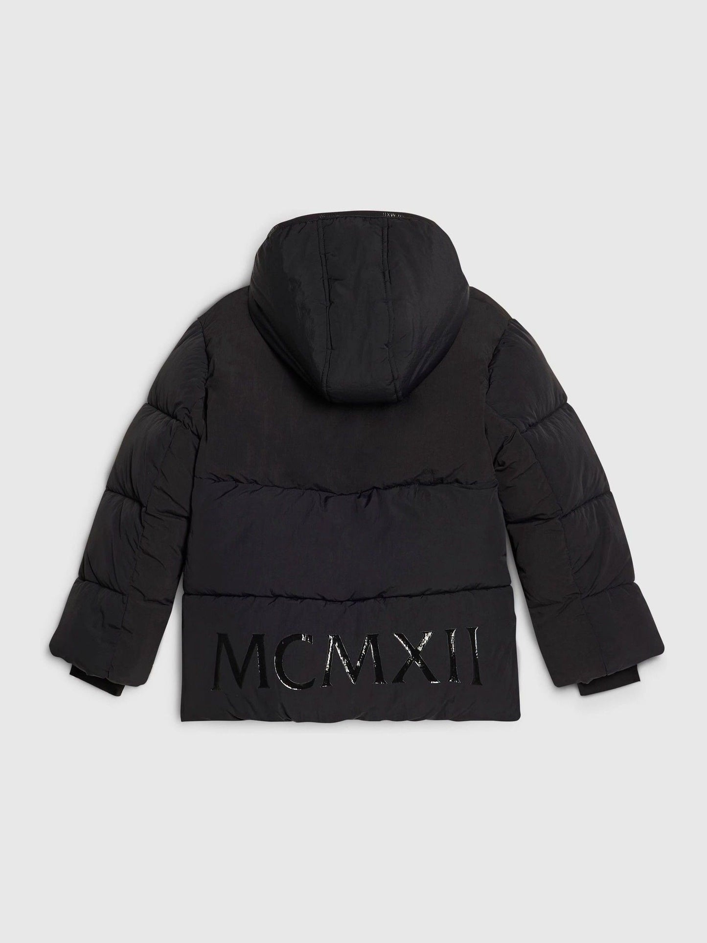 Dsiney Kidz - River Island Black Heavyweight School Puffer Jacket image 2