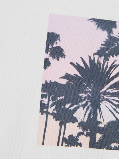 Dsiney Kidz - River Island White Oversized Palm Mesh T-Shirt & Shorts Set image 4