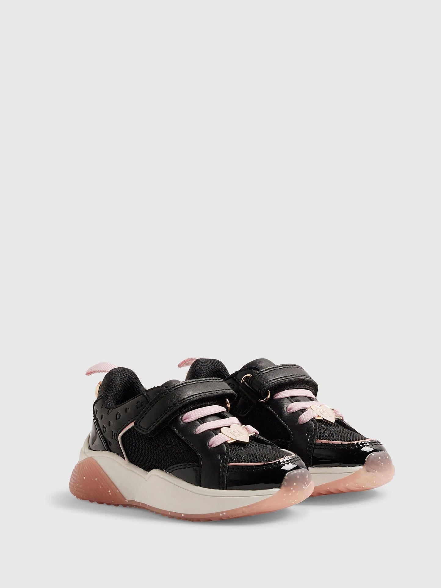 River Island Black Back To School Lace Trainers image 3