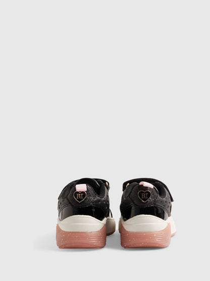 River Island Black Back To School Lace Trainers image 4