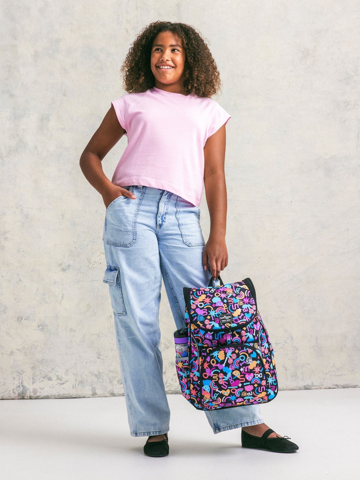 Smiggle Black Mix Unreal Reflect Backpack image 1