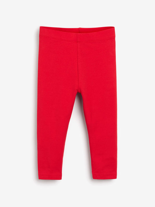 Red Plain Leggings (3mths-7yrs) image 1