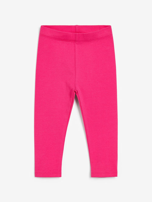 Bright Pink Plain Leggings (3mths-7yrs) image 1
