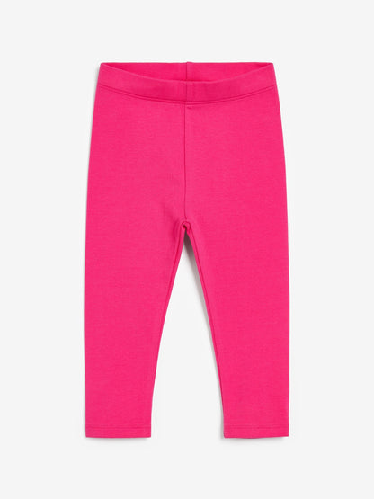 Bright Pink Plain Leggings (3mths-7yrs) image 1