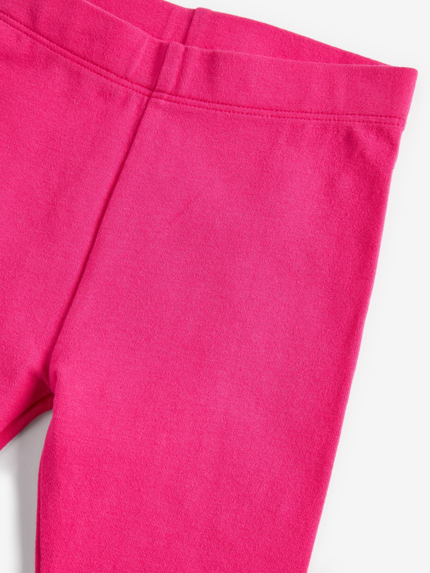 Bright Pink Plain Leggings (3mths-7yrs) image 3