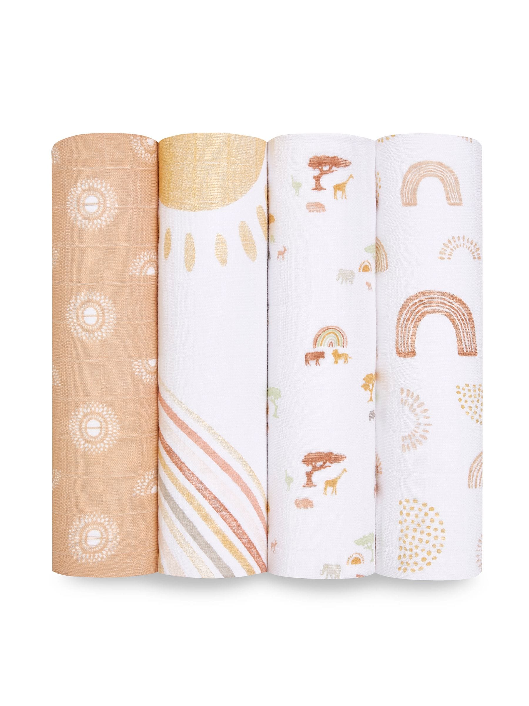 aden + anais Keep Rising Large Muslin Blankets 4 Pack image 1