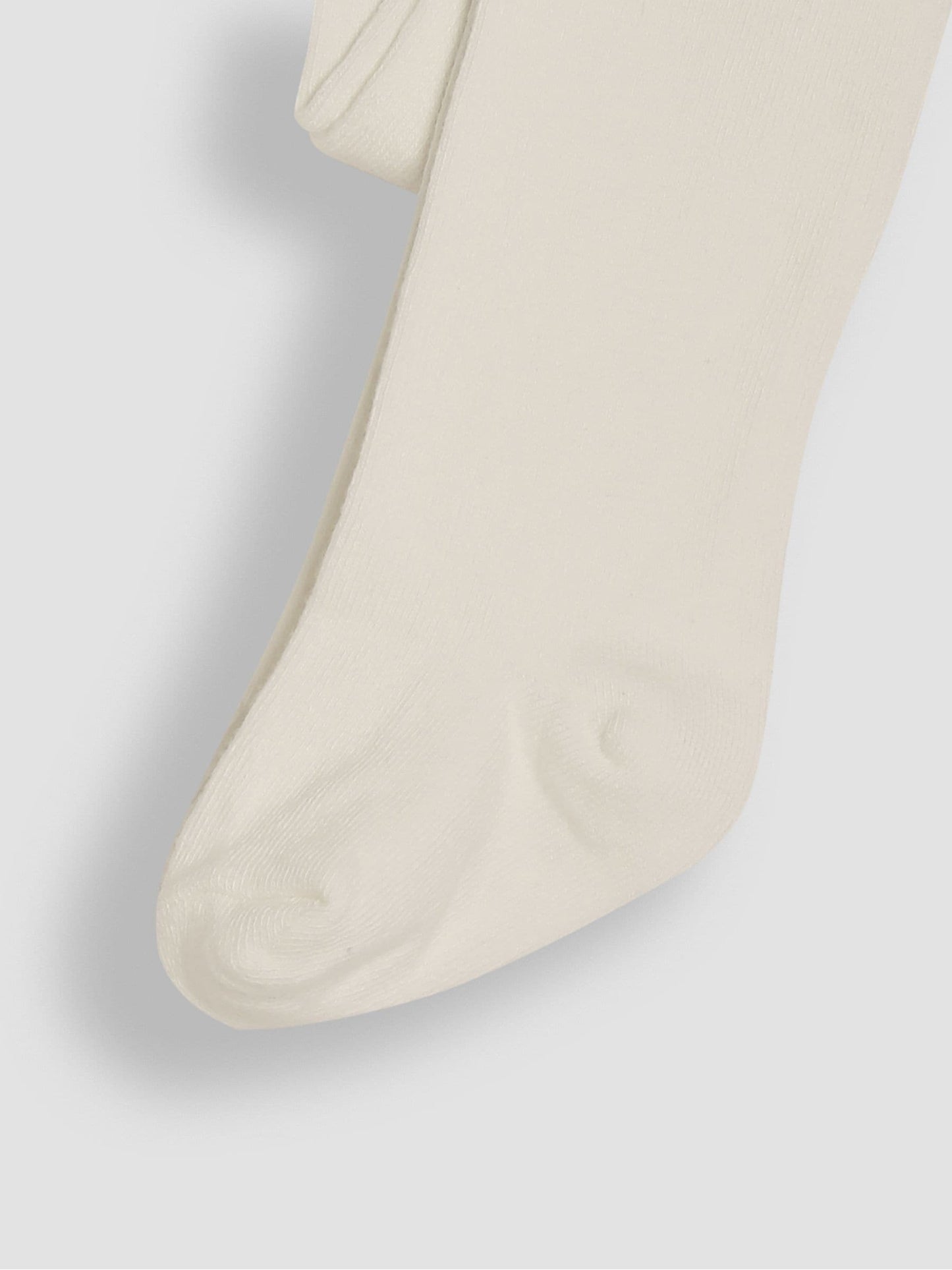 JoJo Maman Bébé Cream Cotton Rich Plain Tights image 3