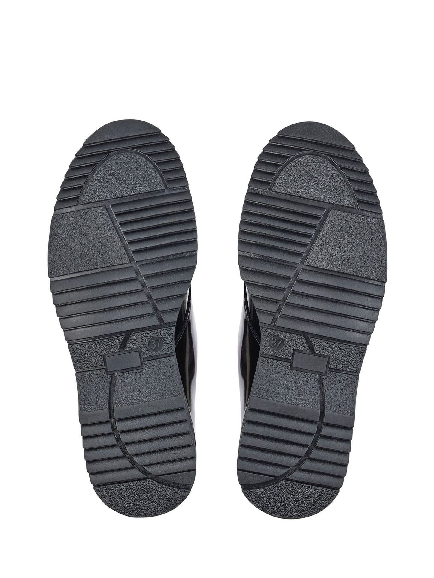 Start Rite Black Shiny Patent Standard Fit Closed Lace Up Stitch Down Chunky Soled School Shoes image 5