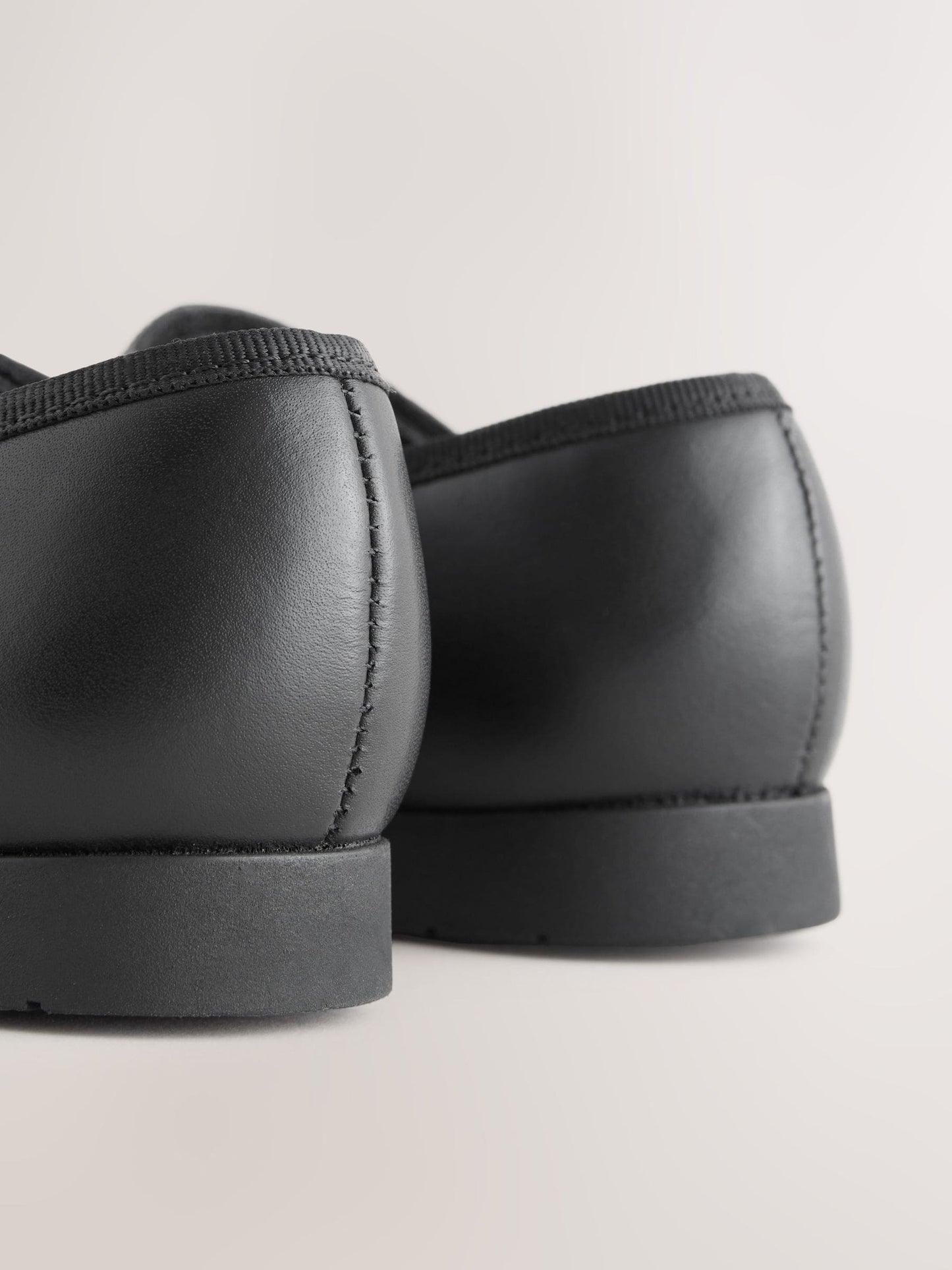 Black Matt Wide Fit (G) School Leather Bow Mary Jane Shoes image 6