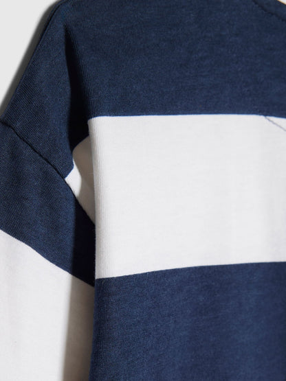 Dsiney Kidz - River Island Blue Oversized Striped Role Model T-Shirt image 4
