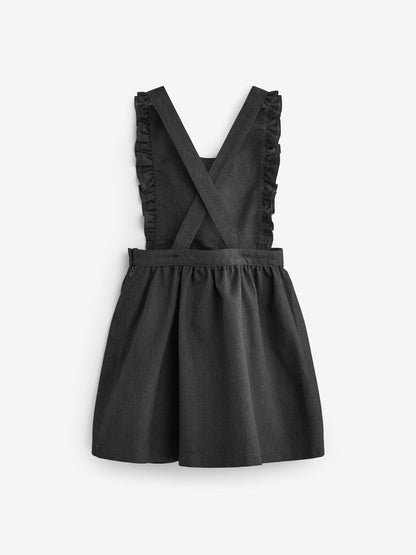 Grey Ruffle Detail Pinafore School Dress (3-14yrs) image 6