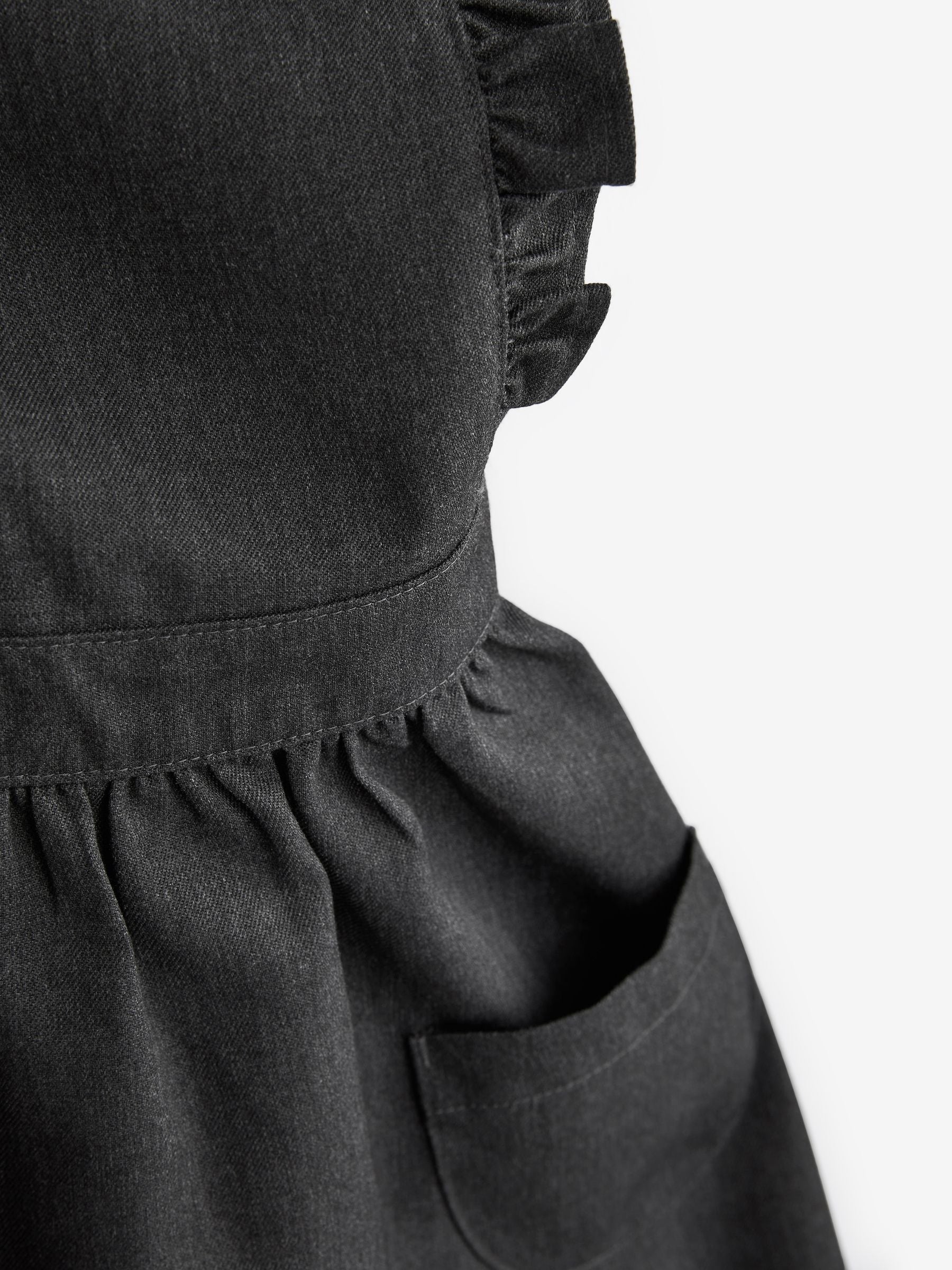 Grey Ruffle Detail Pinafore School Dress (3-14yrs) image 7