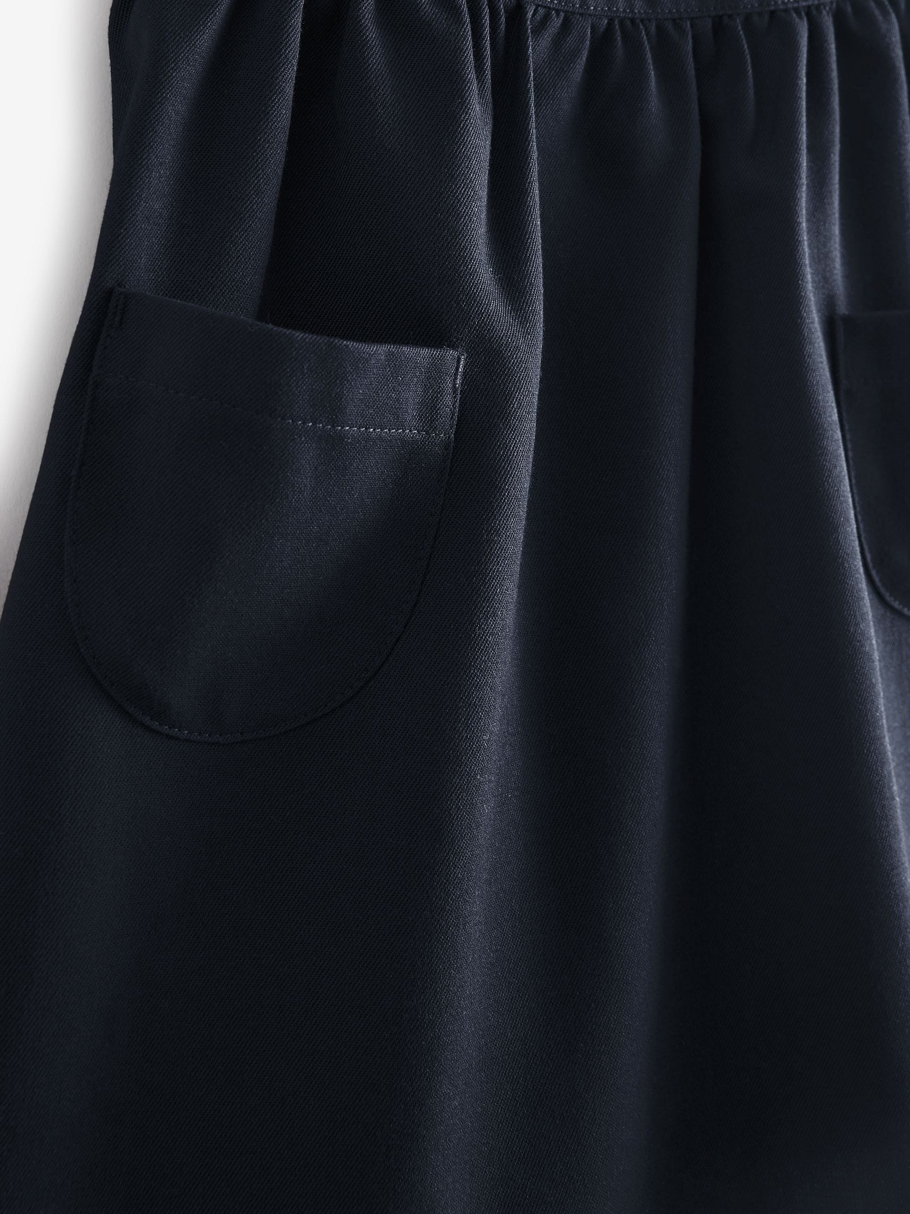 Navy Blue Ruffle Detail Pinafore School Dress (3-14yrs) image 7