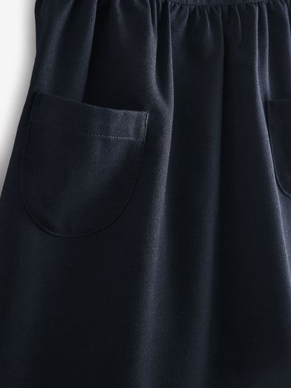 Navy Blue Ruffle Detail Pinafore School Dress (3-14yrs) image 7